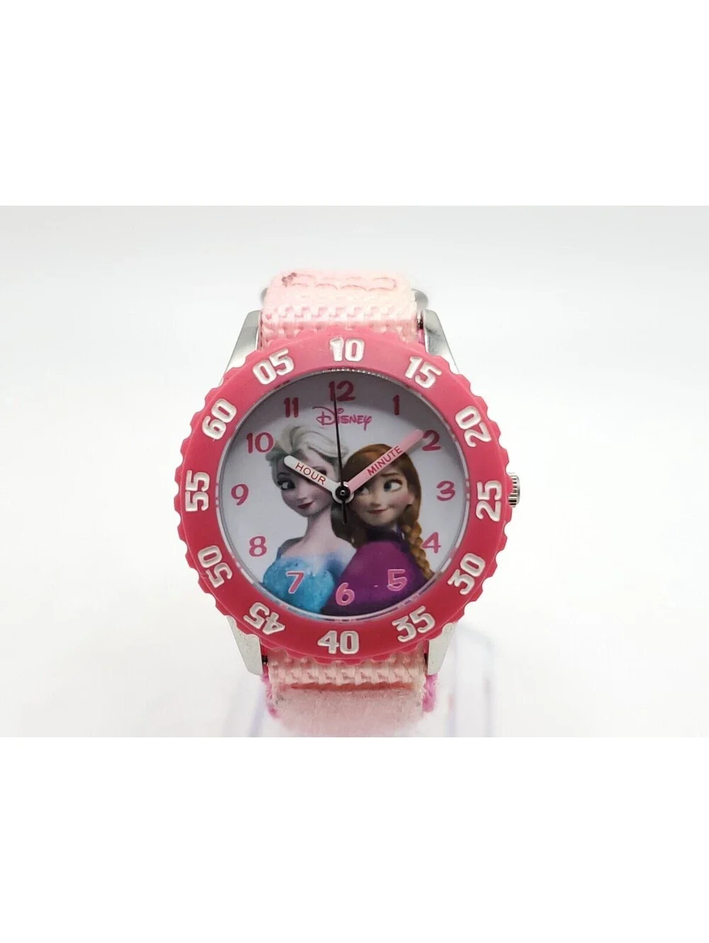 Disney Frozen Kids' Time Teacher Quartz Watch Nylon Strap- New Battery 30mm